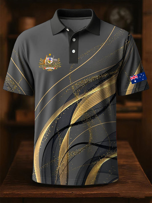 Men's  Australia Short Sleeve Printed Shirt