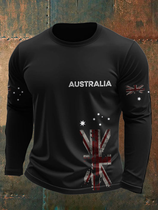 Men's AU Flag Printed T-shirt