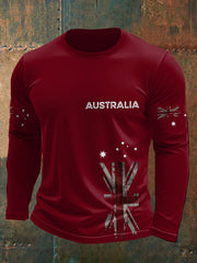 Men's AU Flag Printed T-shirt