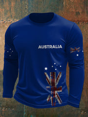 Men's AU Flag Printed T-shirt