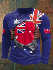 Men's AU Flag Printed T-shirt