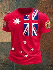 Men's AU Flag Printed T-shirt