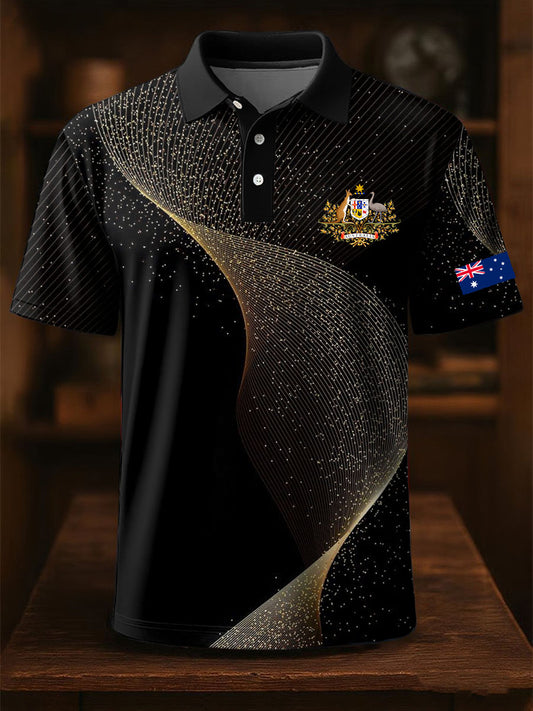 Men's  Australia Short Sleeve Printed Shirt