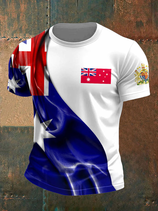 Men's AU Flag Printed T-shirt