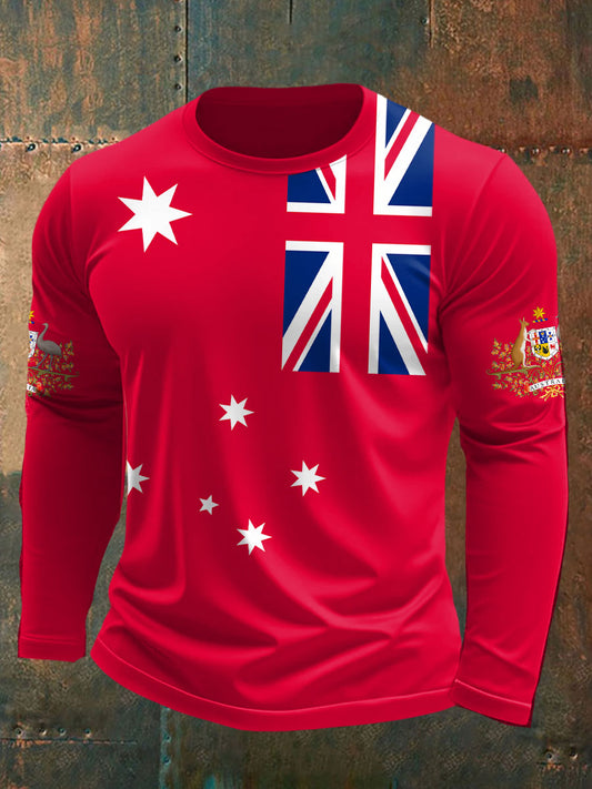 Men's AU Flag Printed T-shirt