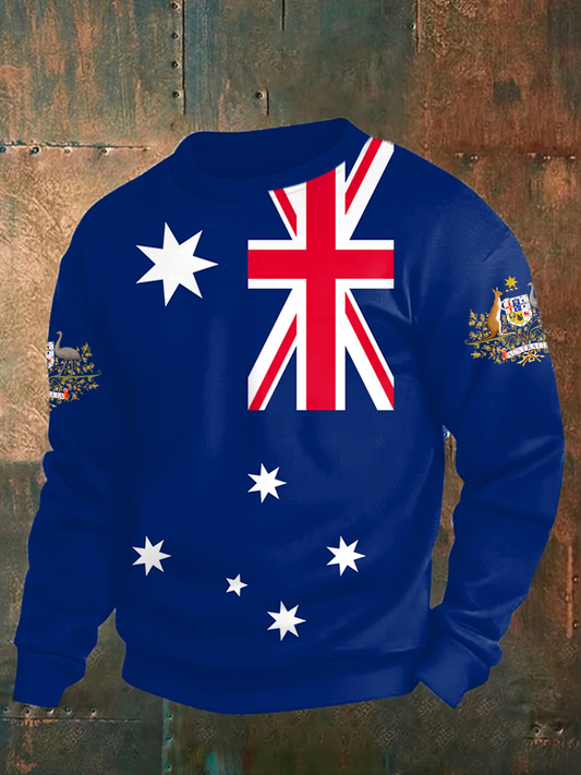 Men's AU Flag Proud Printed Sweatshirt