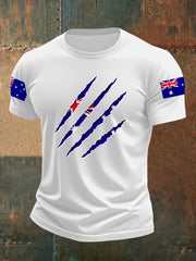 Men's Australian Flag Print Casual Tee