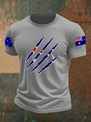 Men's Australian Flag Print Casual Tee