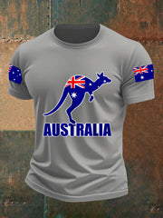 Men's Australian Flag Print Casual Tee