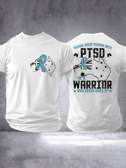 Men's PTSD Awareness Veteran Printed T-shirt
