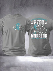 Men's PTSD Awareness Veteran Printed T-shirt