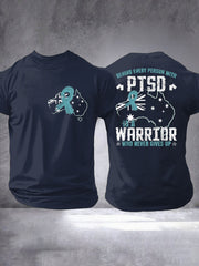 Men's PTSD Awareness Veteran Printed T-shirt
