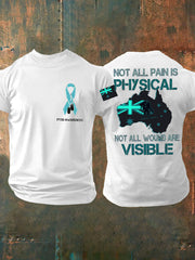 Men's PTSD Awareness Veteran Printed T-shirt