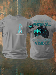 Men's PTSD Awareness Veteran Printed T-shirt