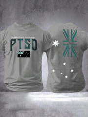 Men's PTSD Awareness Veteran Printed T-shirt