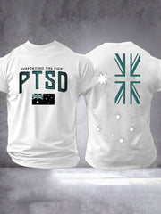 Men's PTSD Awareness Veteran Printed T-shirt