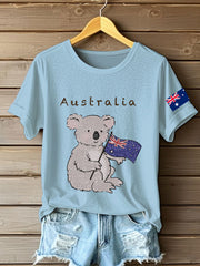 Women's Australia Patriotic Printed T-Shirt
