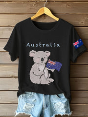 Women's Australia Patriotic Printed T-Shirt