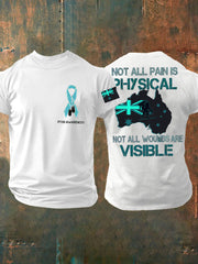Men's PTSD Awareness Veteran Printed T-shirt