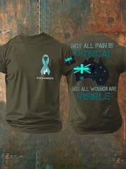 Men's PTSD Awareness Veteran Printed T-shirt