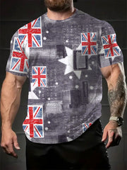 Men's AU Flag Pride Printed T-shirt