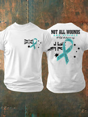 Men's PTSD Awareness Veteran Printed T-shirt