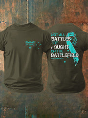 Men's PTSD Awareness Veteran Printed T-shirt