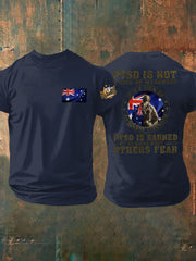 Men's PTSD Awareness Veteran Printed T-shirt