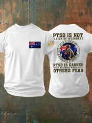 Men's PTSD Awareness Veteran Printed T-shirt
