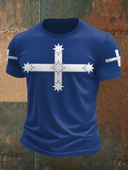 Men's AU Eukera Flag Printed T-shirt