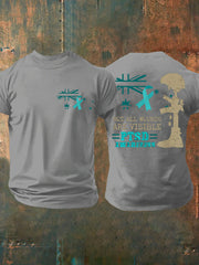 Men's PTSD Awareness Veteran Printed T-shirt