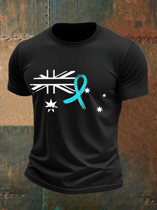 Men's PTSD Awareness Veteran Printed T-shirt