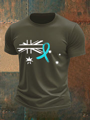 Men's PTSD Awareness Veteran Printed T-shirt