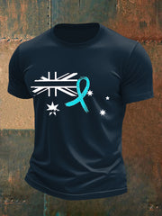 Men's PTSD Awareness Veteran Printed T-shirt