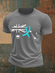 Men's PTSD Awareness Veteran Printed T-shirt