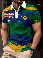 Men's Australia Patriotic Printed Casual Tops