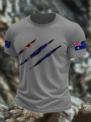 Men's AU Flag Printed T-shirt