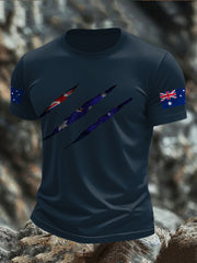 Men's AU Flag Printed T-shirt