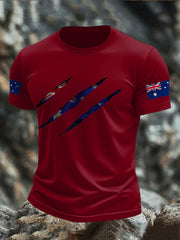 Men's AU Flag Printed T-shirt
