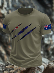 Men's AU Flag Printed T-shirt