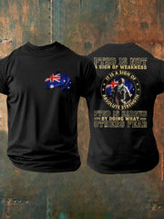Men's PTSD Awareness Veteran Printed T-shirt