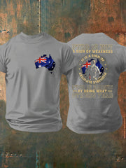 Men's PTSD Awareness Veteran Printed T-shirt