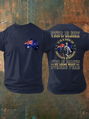 Men's PTSD Awareness Veteran Printed T-shirt