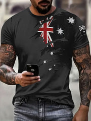 Men's Australia Patriotic Printed T-shirt