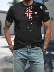 Men's Australia Patriotic Printed T-shirt