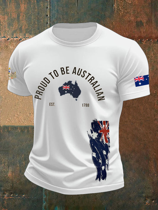 Men's Australia Patriotic Printed T-shirt