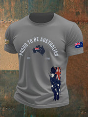 Men's Australia Patriotic Printed T-shirt
