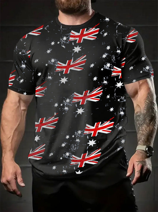 Men's Australia Flag Printed T-shirt