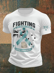 Men's PTSD Awareness Veteran Printed T-shirt
