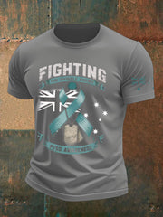 Men's PTSD Awareness Veteran Printed T-shirt